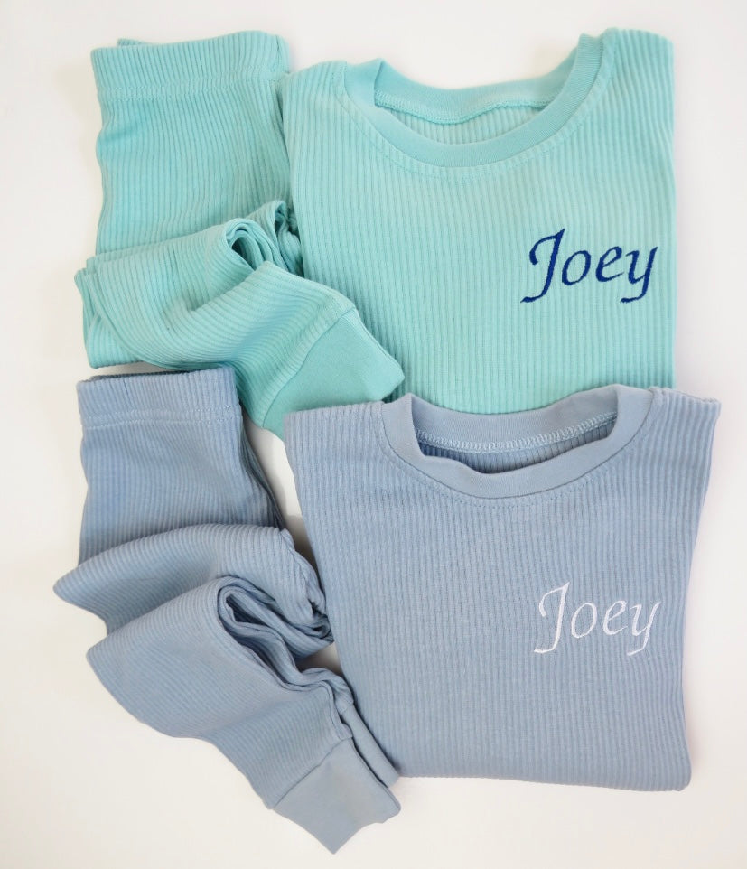 Personalised ribbed loungewear online baby