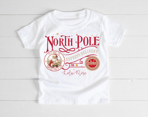 Personalised Red North Pole T-Shirt