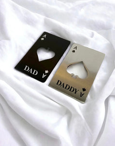 Personalised Ace Bottle Opener