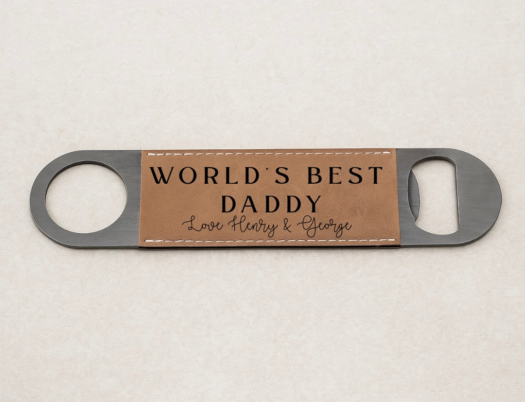 Personalised Tan Bottle Opener