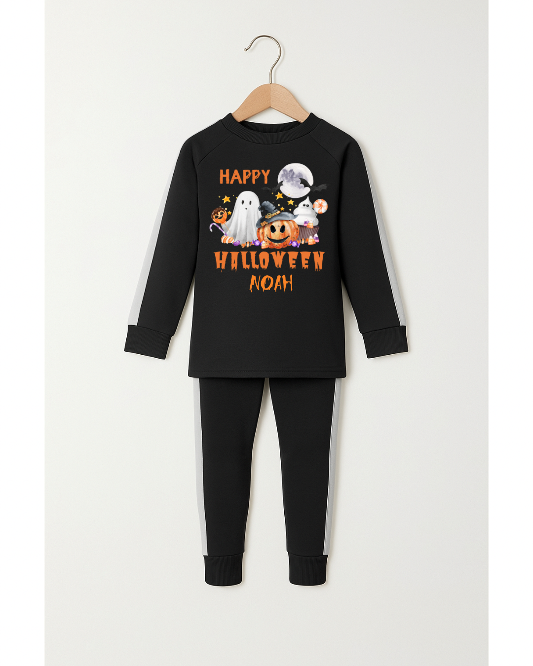 Happy Halloween Tracksuit in Black
