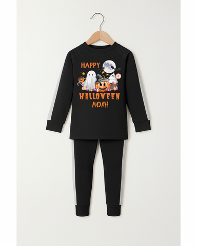 Happy Halloween Tracksuit in Black