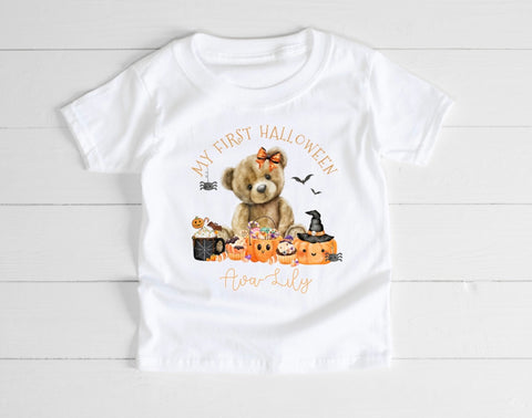Personalised Bear 1st Halloween T-Shirt