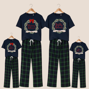 Family Matching Christmas Wreath Pyjamas