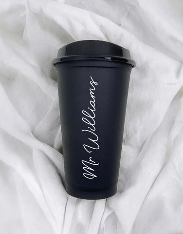 Personalised Black Hot Cup
