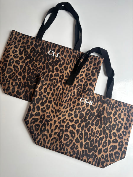 Personalised Leopard Tote Bag