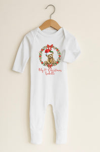 Personalised Christmas Bear Rompersuit