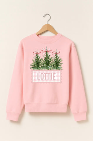 Personalised Pink Bow Jumper