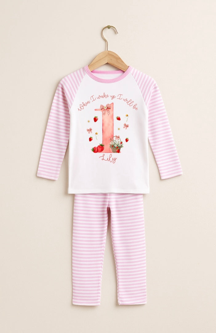 Personalised Strawberry Pyjamas