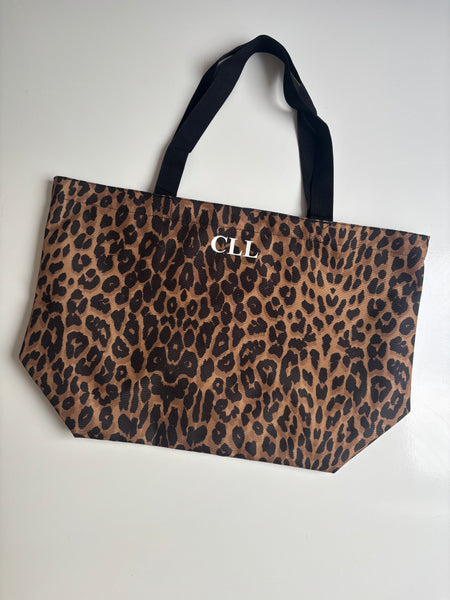 Personalised Leopard Tote Bag