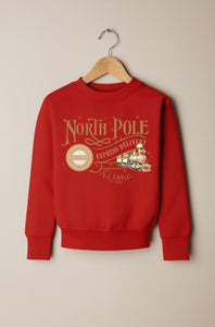 Personalised Red North Pole Jumper