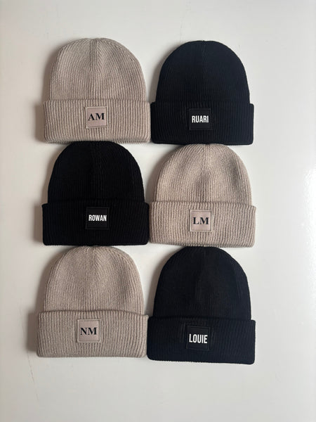 Personalised Ribbed Knit Beanie