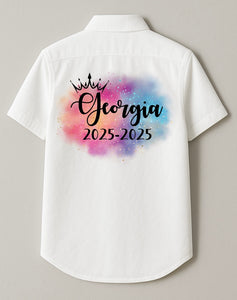 Personalised Crown Leavers Shirt