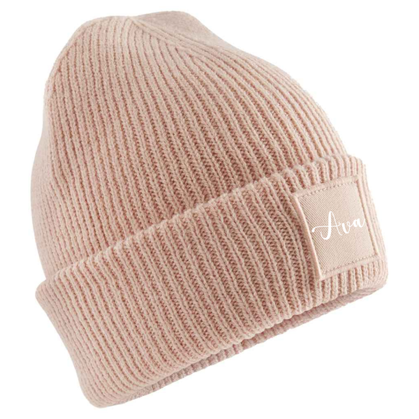 Personalised Ribbed Knit Beanie