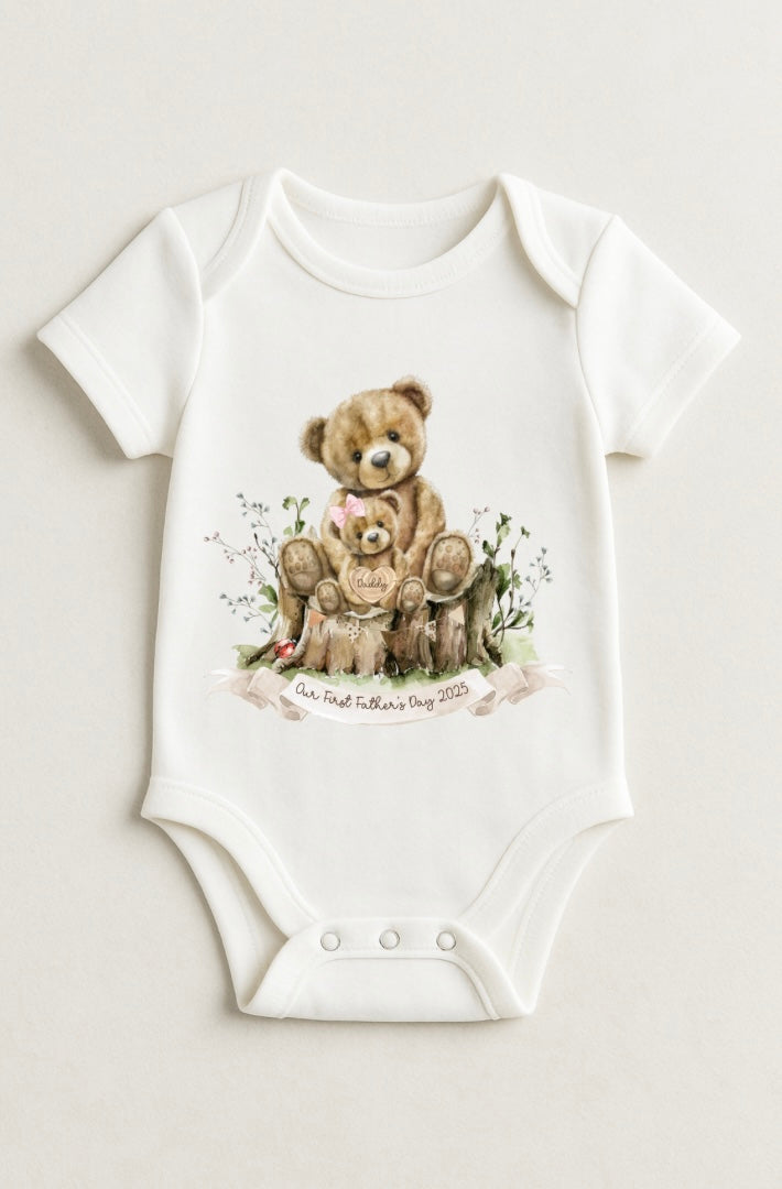 Girls Personalised First Father’s Day Bodysuit