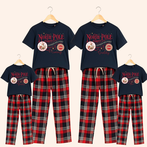 Family Matching Red North Pole Pyjamas
