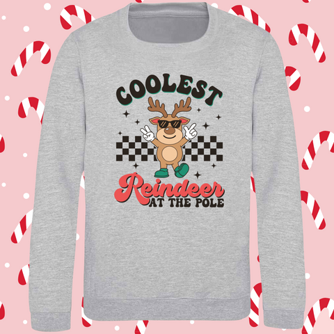 Coolest Reindeer Children’s Christmas Jumper