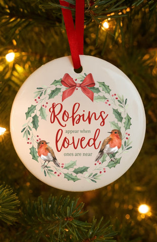 Personalised Robin Christmas Decoration