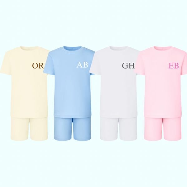 Embroidered T-Shirt and Shorts Set