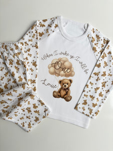 Personalised Teddy Bear Pyjamas