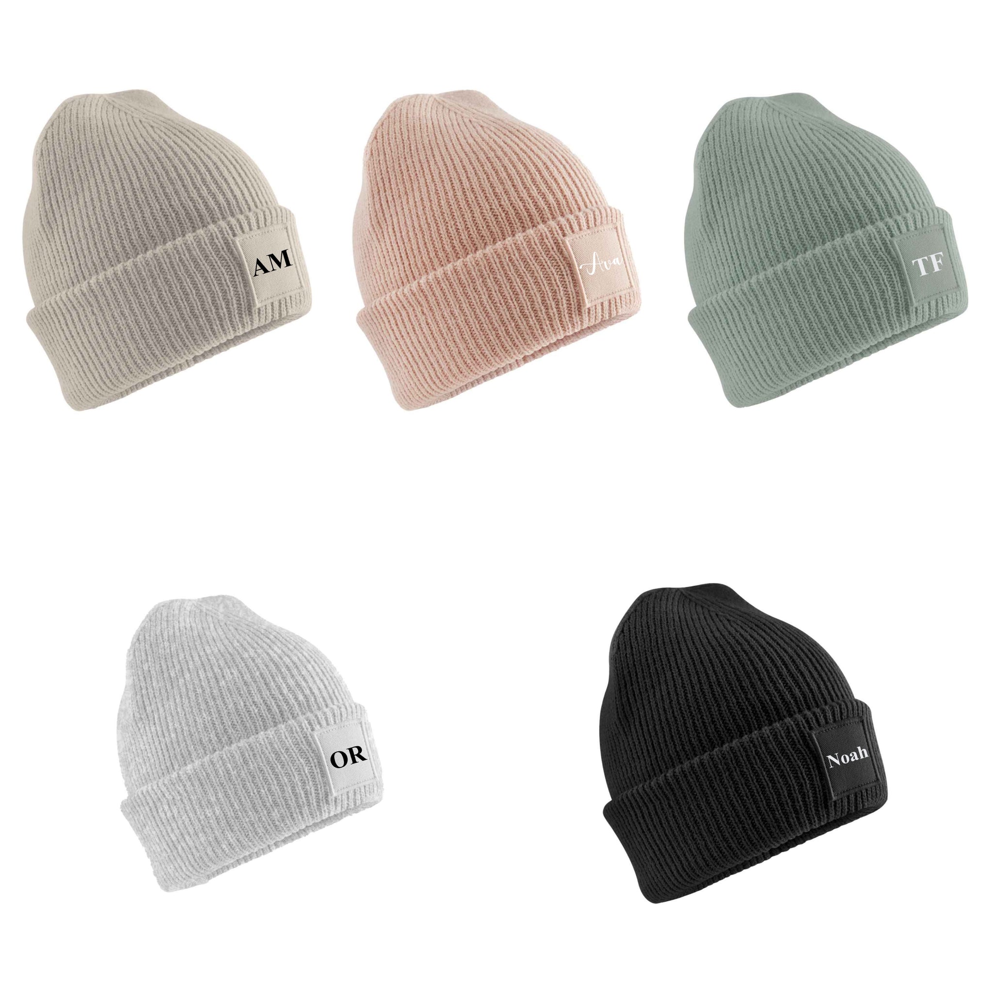 Personalised Ribbed Knit Beanie