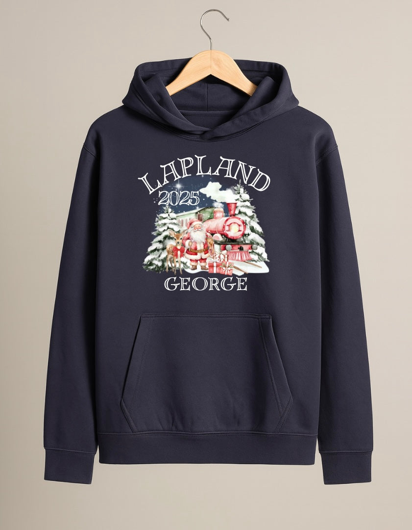 Personalised Lapland Hoodie in Navy