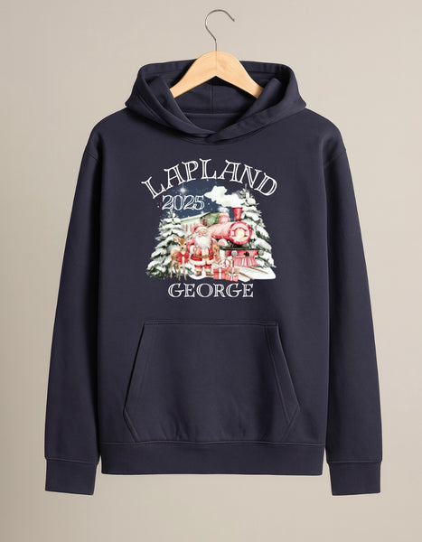 Personalised Lapland Hoodie in Navy