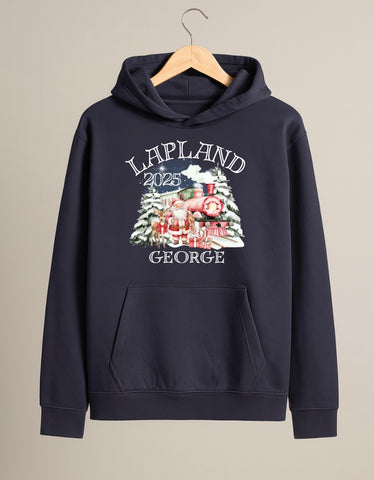 Personalised Lapland Hoodie in Navy