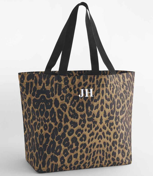 Personalised Leopard Tote Bag