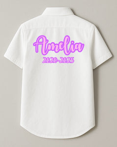 Personalised Script Leavers Shirt
