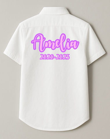 Personalised Script Leavers Shirt