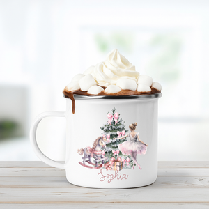 Personalised Ballerina Enamel Mug