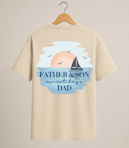 Father & Son Sunset Matching T-Shirts