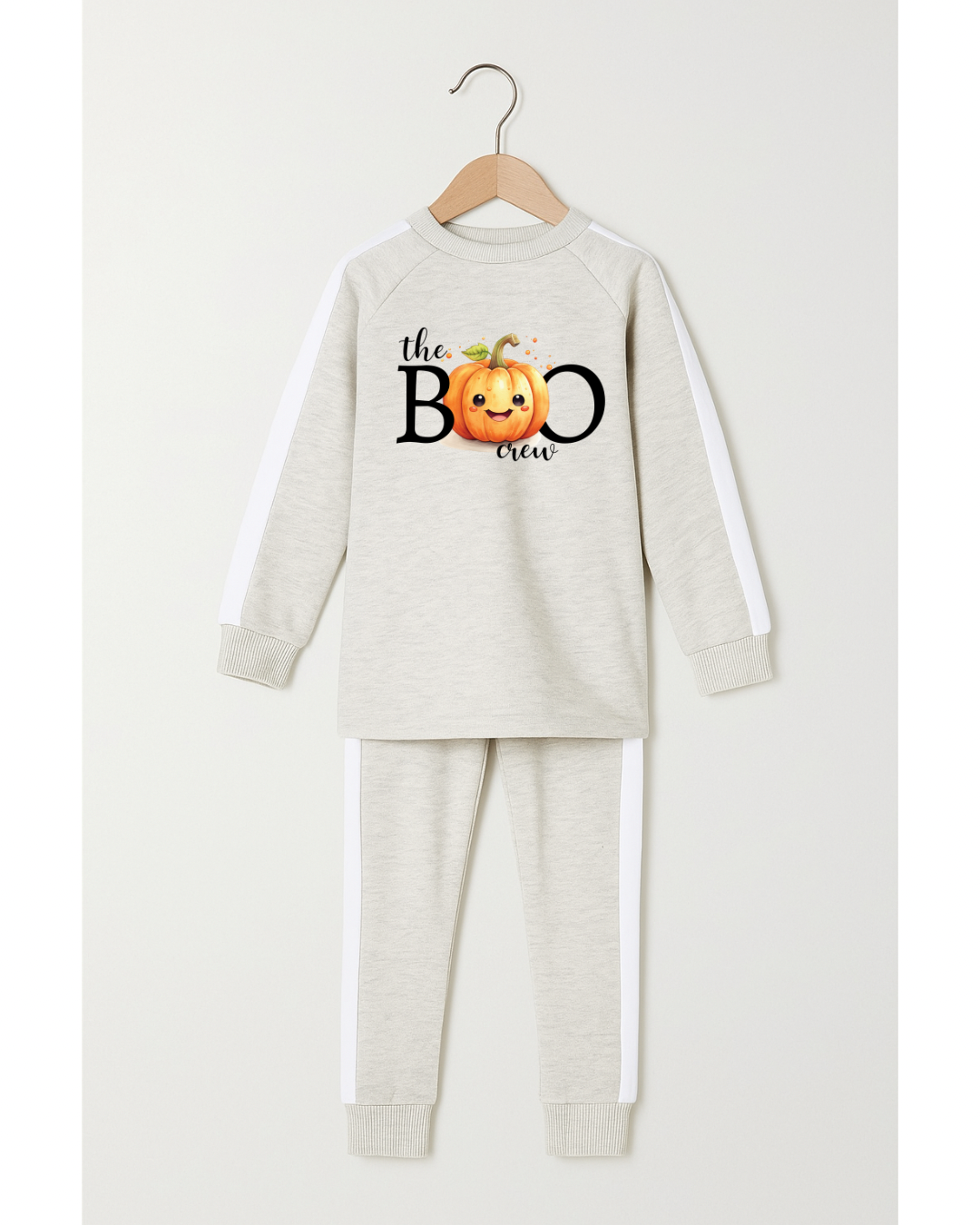 Boo Crew Tracksuit in Beige