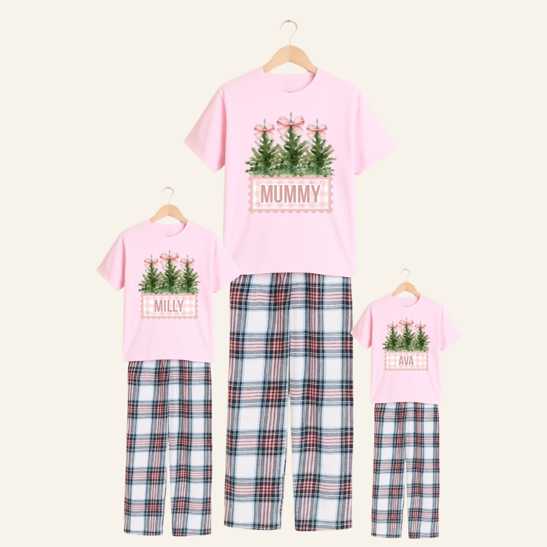 Family Matching Bow Christmas Pyjamas