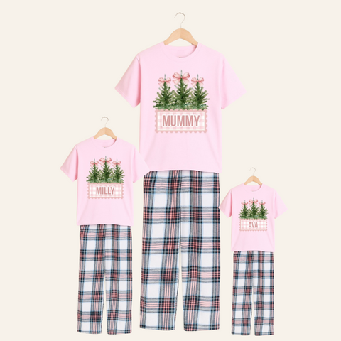 Family Matching Bow Christmas Pyjamas