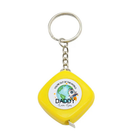 Personalised Tape Measure Key Ring