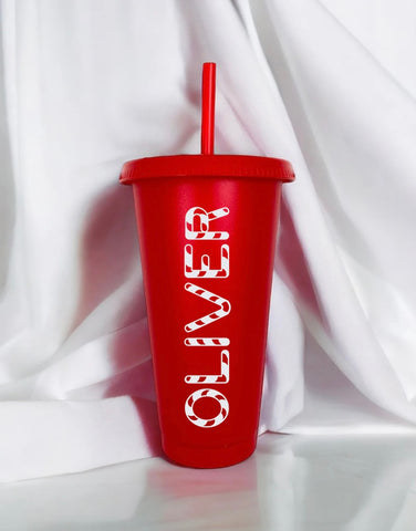 Personalised Red Cold Cup