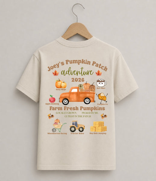 Personalised Pumpkin Patch Adventure T-Shirt