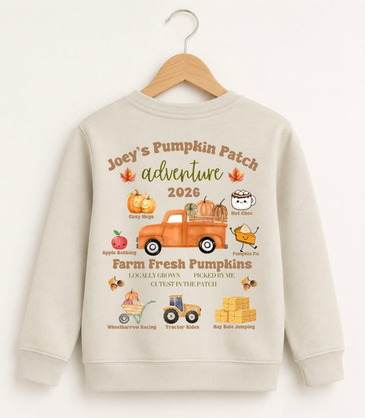 Personalised Pumpkin Patch Adventure Sweatshirt