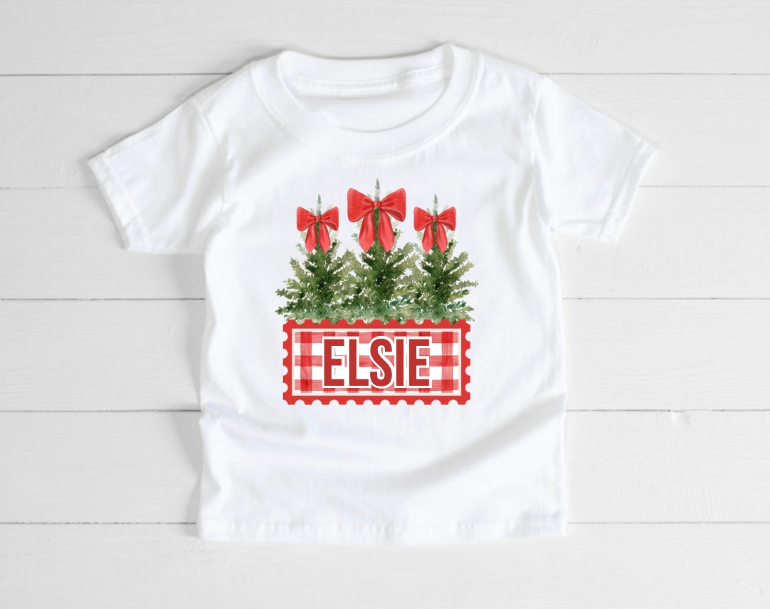 Personalised Red Bow T-Shirt