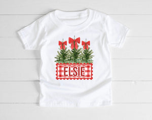 Personalised Red Bow T-Shirt