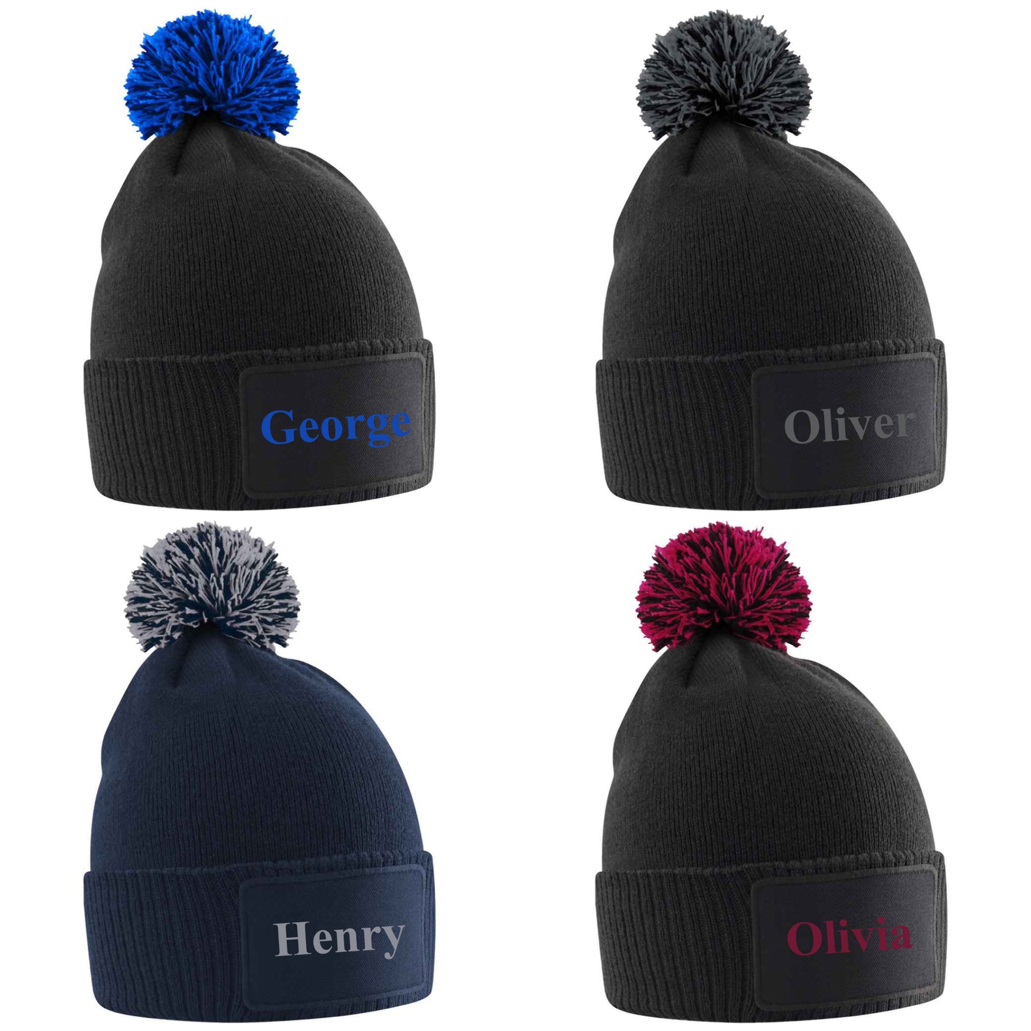 Personalised Pom Pom Hat