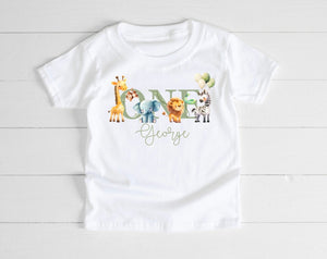 Personalised Safari Birthday T-Shirt