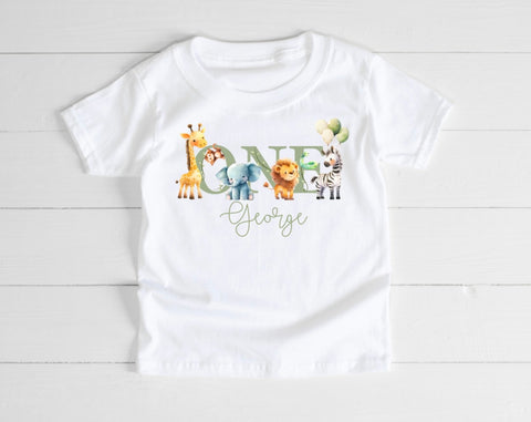 Personalised Safari Birthday T-Shirt