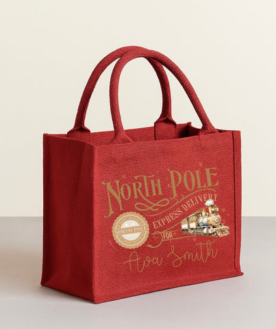 Personalised Red Christmas Tote Bag