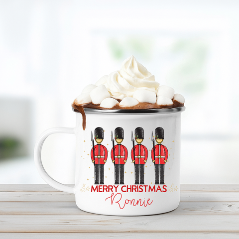 Personalised London Guards Enamel Mug
