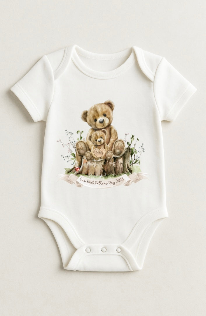 Boys Personalised First Father’s Day Bodysuit