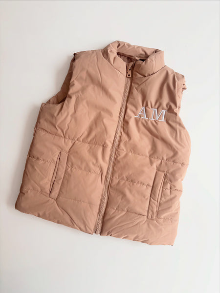 Embroidered Padded Gilet
