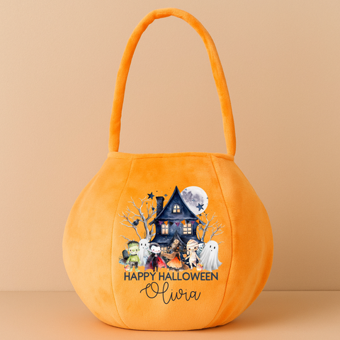 Personalised Orange Halloween Bag